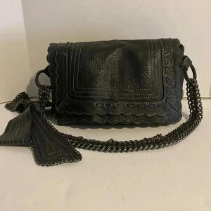 Vince Camuto Black pebbled leather shoulder bag